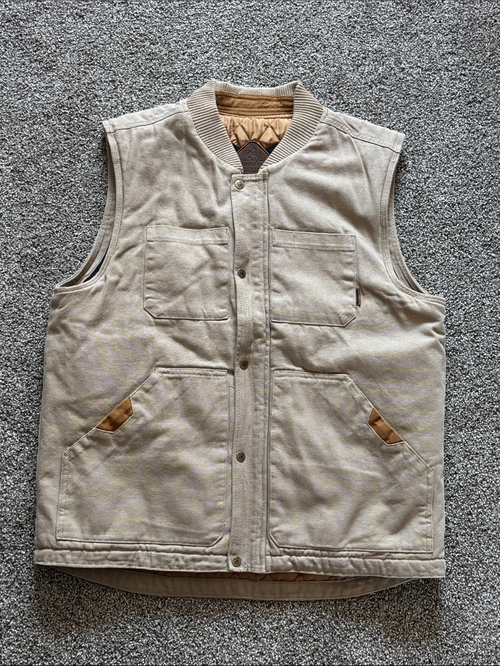 Legendary Whitetails Conceal Carry Canvas Cross Trail Quilted Vest Size Men’s L